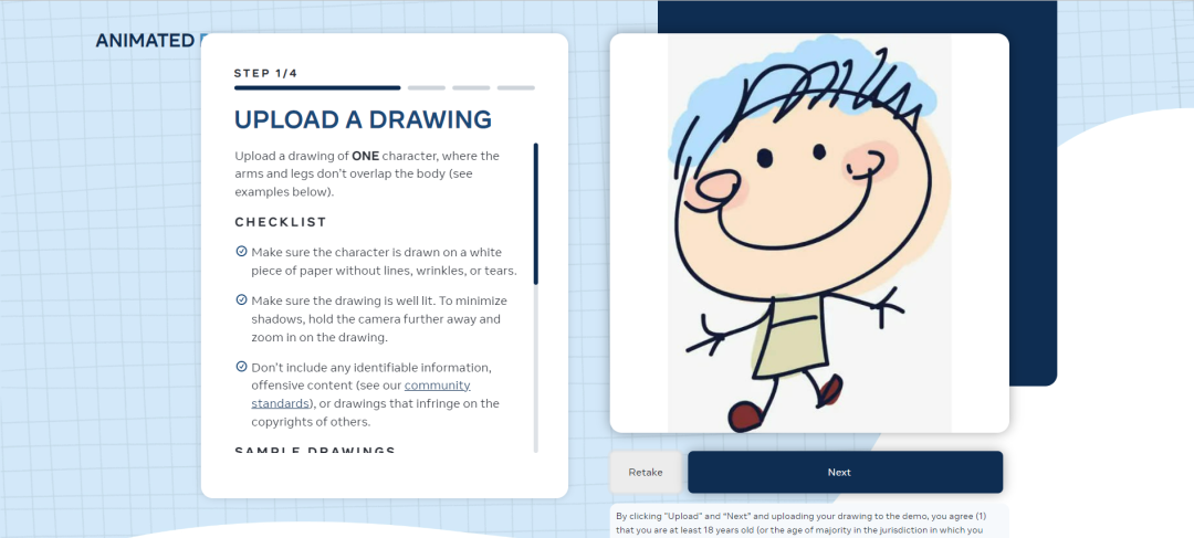 Animated Drawings – 自动将绘画转换为动画 免费网站 第4张